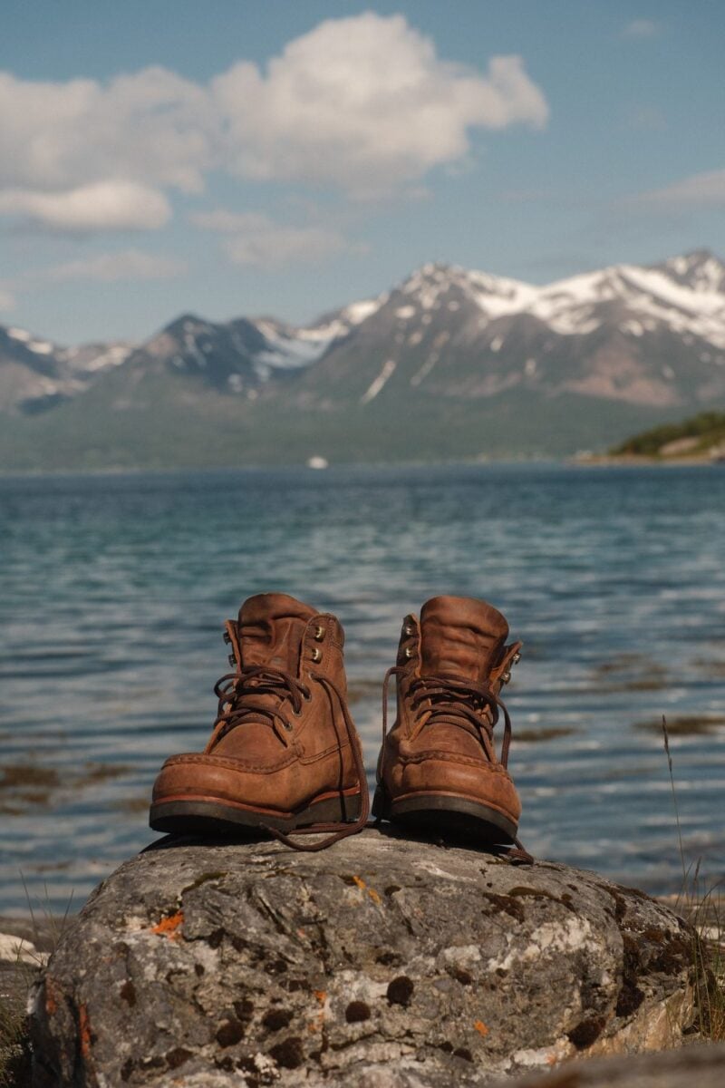 Portrait-style image of a photographer travelling with a camera